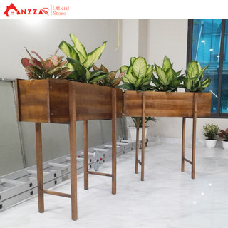 Chậu gỗ trồng cây Anzzar hình chữ nhật D70cmxR20cmxC70cm, gỗ thông nhập khẩu chịu nước CG-01