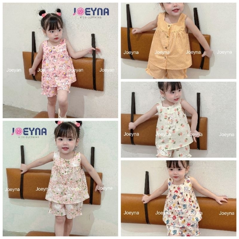 Bộ ba lỗ cho bé, bộ sát nách bé gái vải thô xuất hàn siêu xinh cho bé 8kg đến 25kg