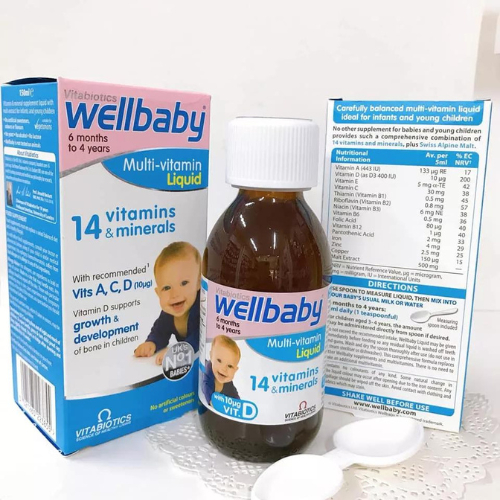 Vitamin tổng hợp wellbaby orihiro cho bé giúp hỗ trợ tăng cường đề kháng và khả năng miễn dịch cho bé 150ml