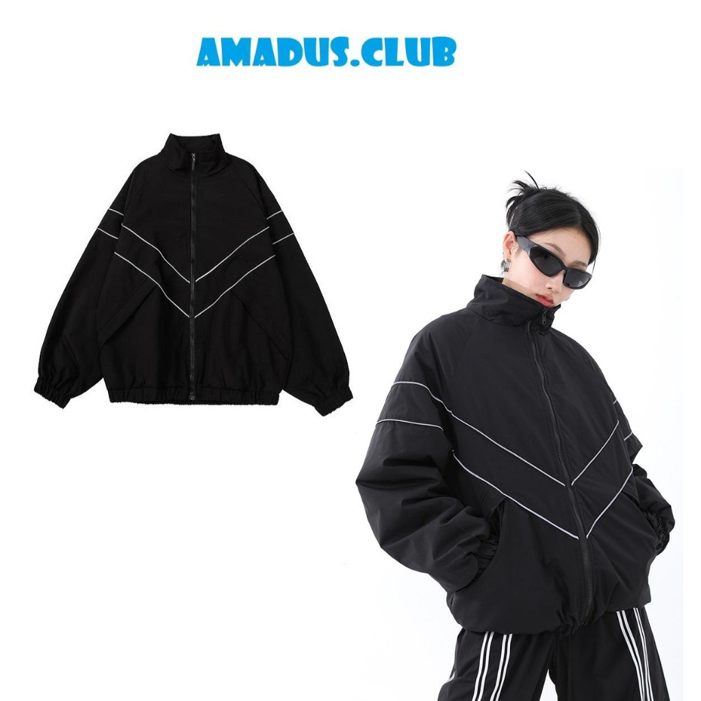 Áo khoác dù 2 lớp dày dặn phản quang - Amadeus