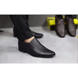 Giày tây nam tăng chiều cao 3cm kèm họa tiết tinh tế Vanus Shoes, giày da nam công sở mũi nhọn