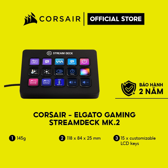 Thiết bị Stream Corsair - Elgato Gaming StreamDeck MK.2 15 Phím Lập Trình 10GBA9901