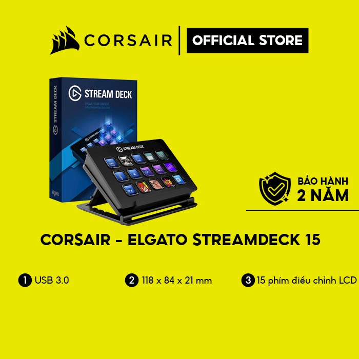 Bàn phím ảo Corsair - Elgato StreamDeck 15 phím 10GAA9901