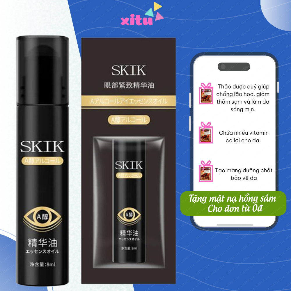 Thanh lăn tan bọng mắt SKIK - Kem dưỡng giảm thâm quầng, đánh tan bọng mắt, dưỡng da vùng mắt, giảm nếp nhăn, chân chim