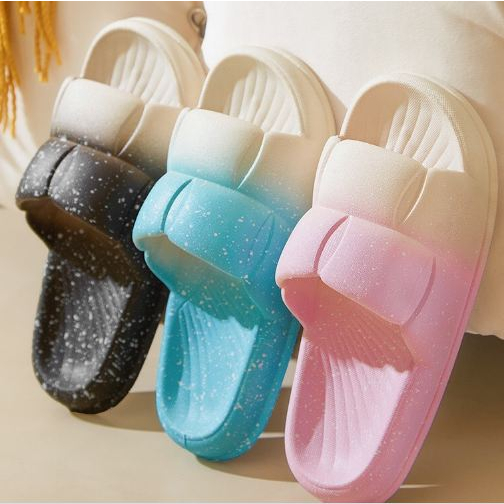 dép quai ngang nam nữ phối màu basic, dép lê đúc unisex