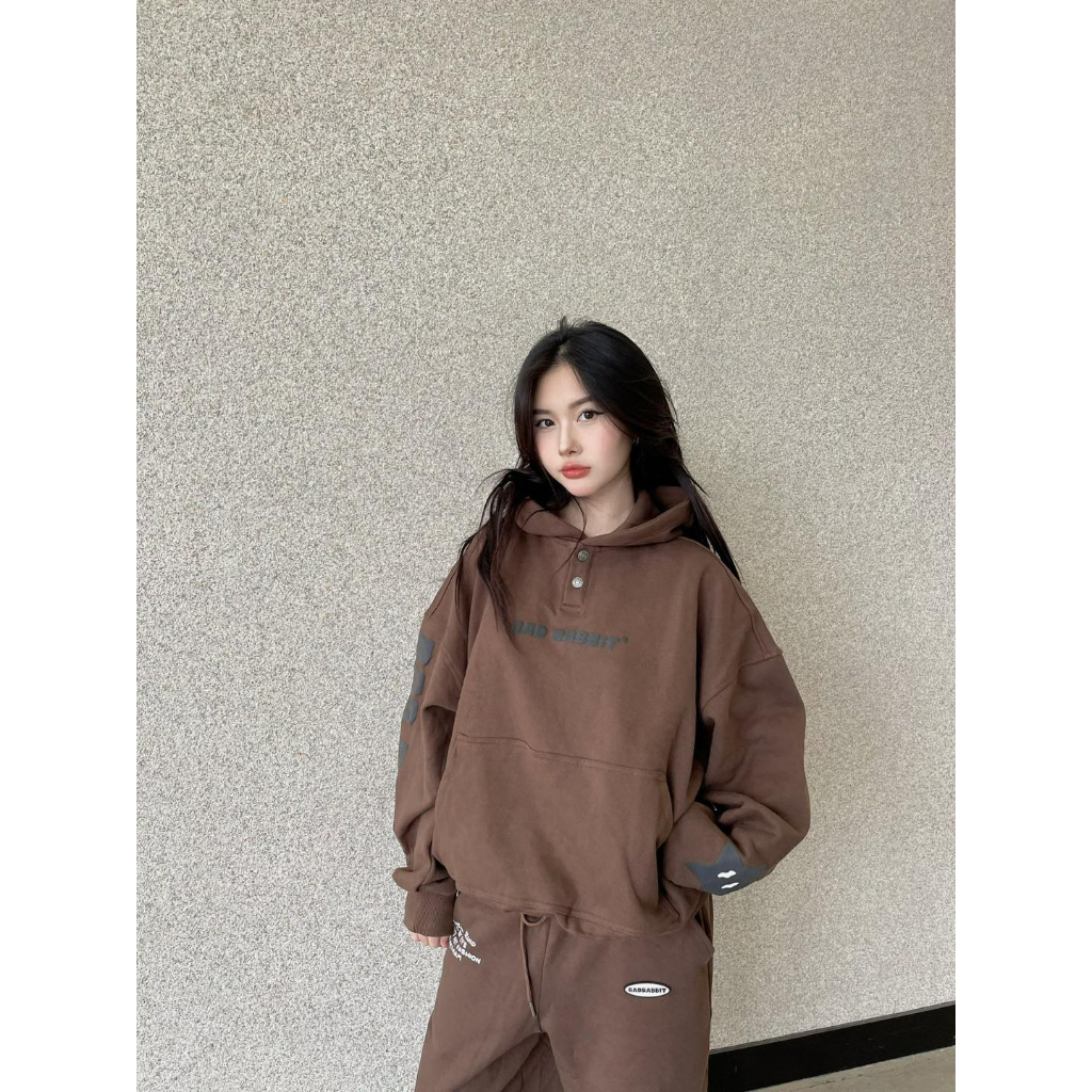 Áo Khoác Nỉ Bad Rabbit LUCKY STAR - BROWN - Local Brand Chính Hãng