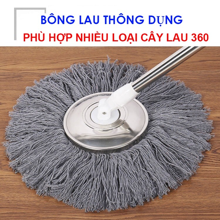 Bông lau nhà tròn xoay 360 độ Bông cotton thay thế siêu thấm hút - Bông tăm
