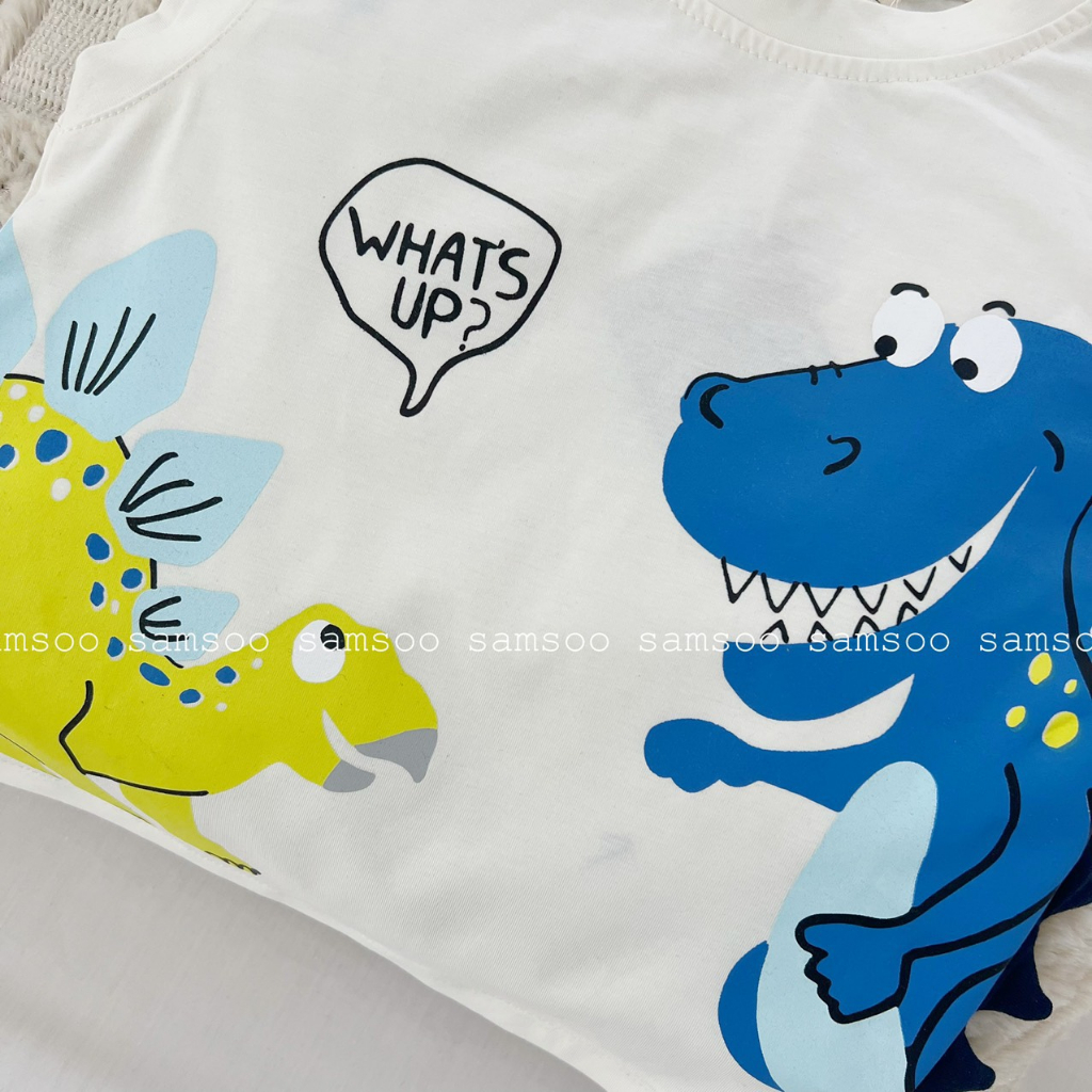 Bộ 3 lỗ họa tiết khủng long Samsoo Kids cho bé trai