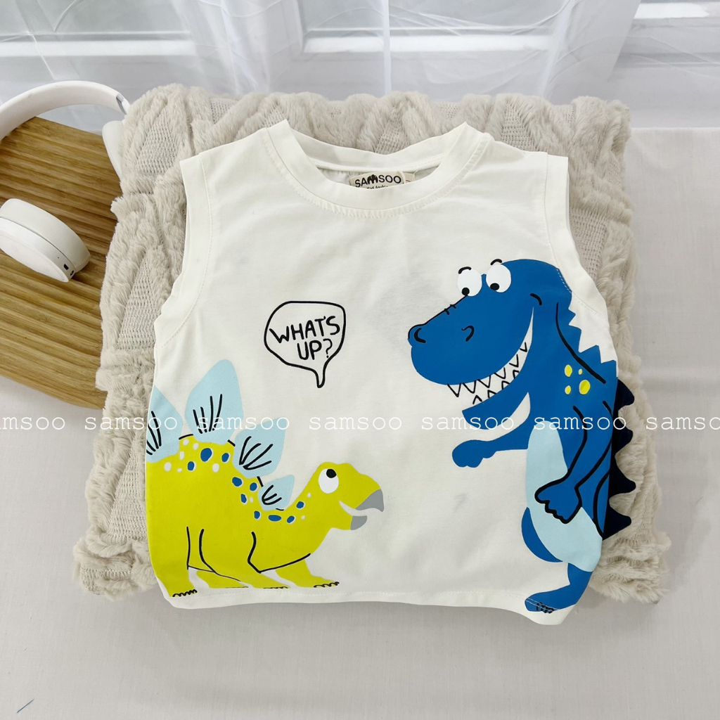 Bộ 3 lỗ họa tiết khủng long Samsoo Kids cho bé trai
