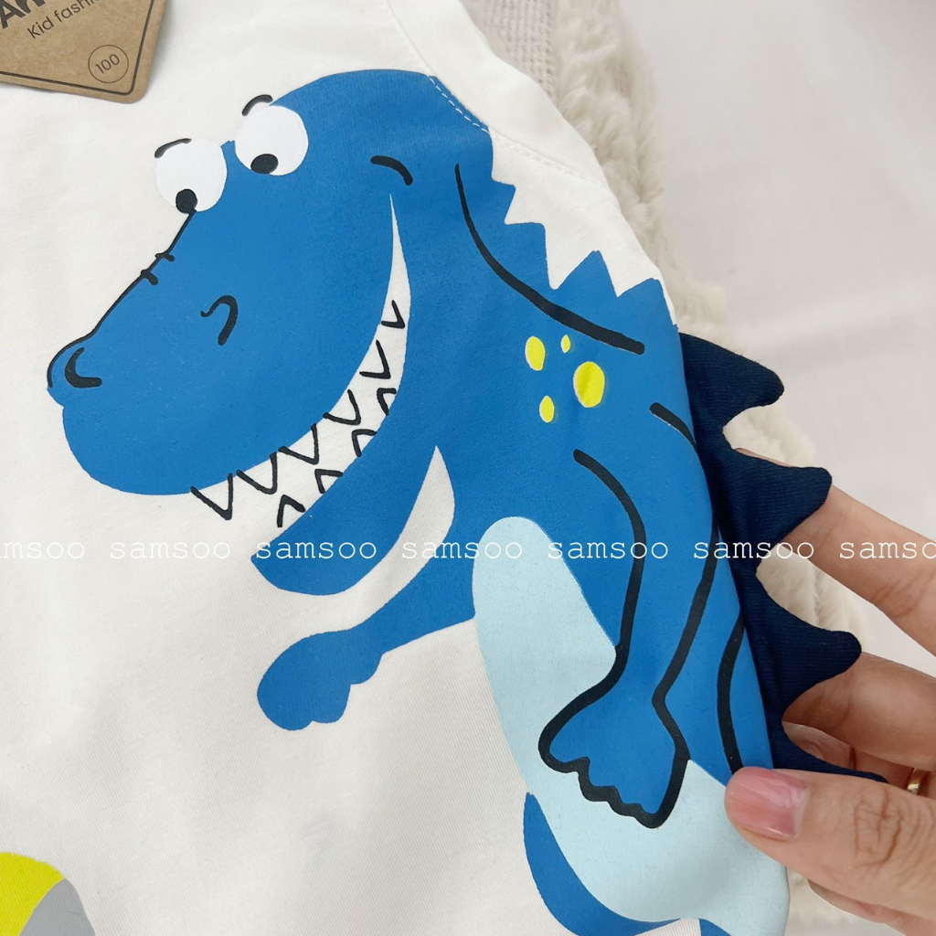 Bộ 3 lỗ họa tiết khủng long Samsoo Kids cho bé trai