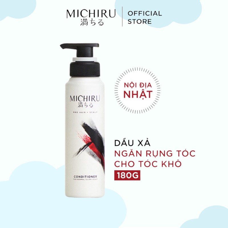 Dầu Xả Michiru Ngăn Gãy Rụng 98% & Làm Dày Tóc Dành Cho Da Dầu Thường Và Khô 180ml