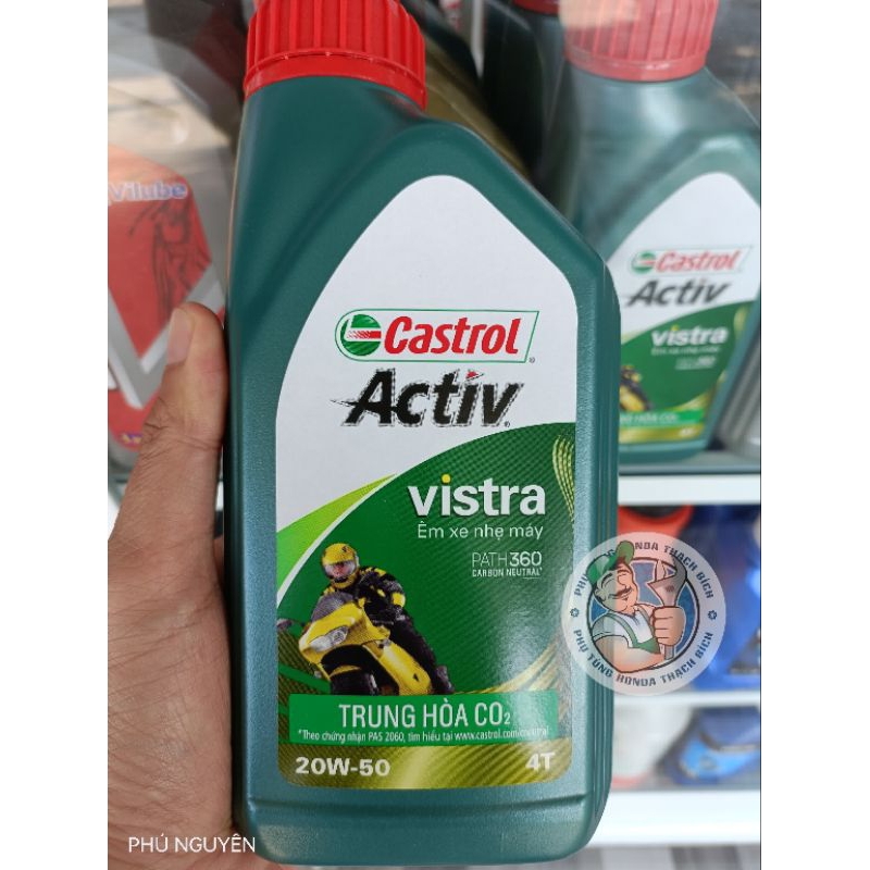 Nhớt xe số Castrol Activ Vistra 20W-50 0.8L