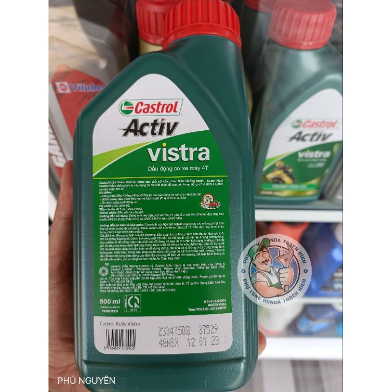 Nhớt xe số Castrol Activ Vistra 20W-50 0.8L