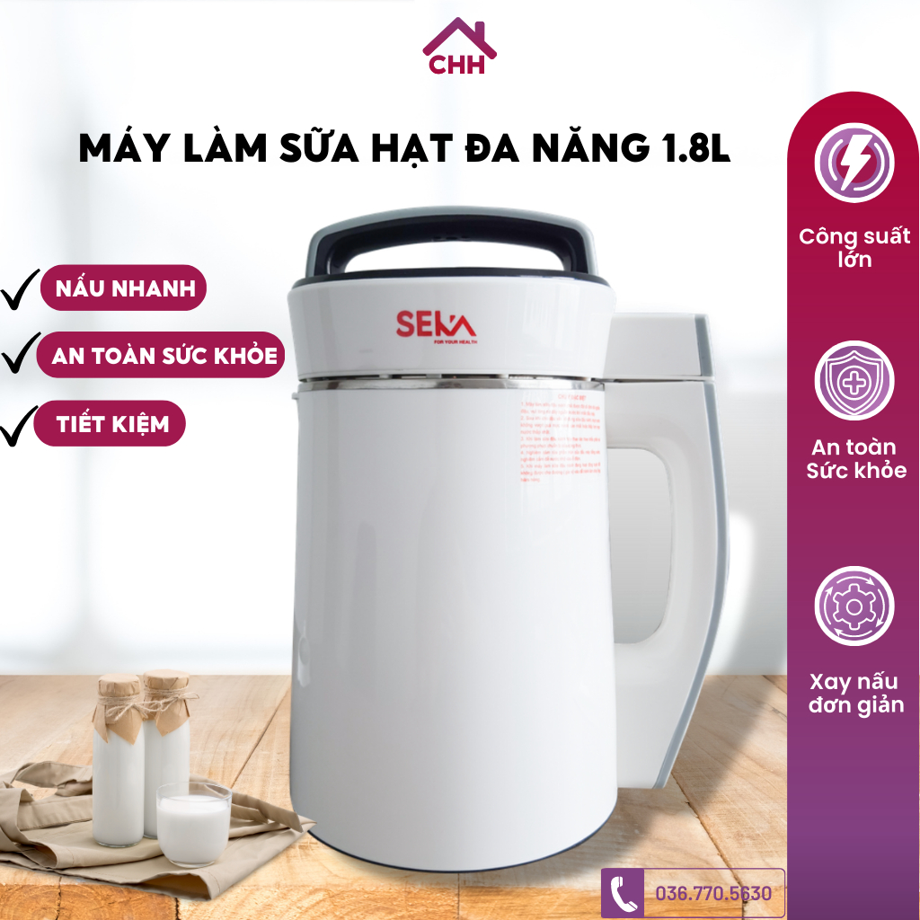 Máy Nấu Sữa Hạt KAW-Seka LN - D28 Công Suất 700W Làm Nóng Nhanh, Hẹn Giờ Tự Ngắt