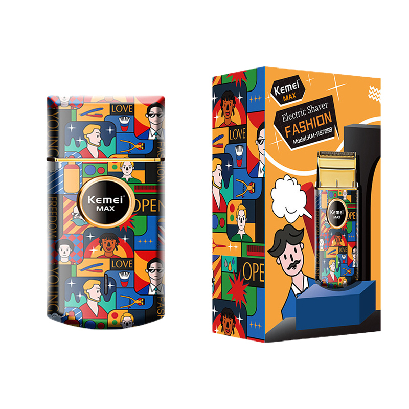 Kemei Nổi Dao Lưới KM-RS7098 Máy Cạo Râu Mini Cho Nam Điện Dao Cạo Cá Tính Graffiti Máy Cạo Râu Máy