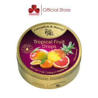 Kẹo trái cây Đức Cavendish & Harvey Tropical Fruit (vị trái cây nhiệt đới) - hộp thiếc 200g