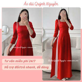 Áo dài cách tân, áo dài lụa tây thi tay bồng trẻ trung tinh tế MÃ TK01