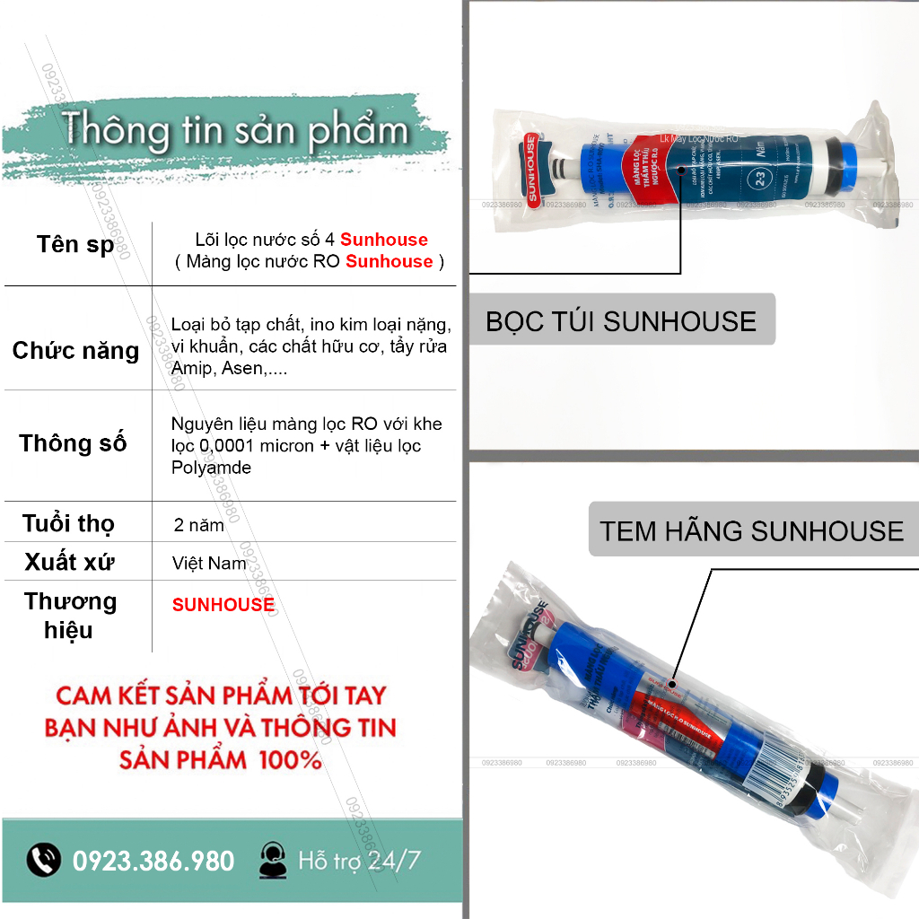 Lõi lọc nước RO Sunhouse / Màng lọc nước RO Sunhouse chính hãng