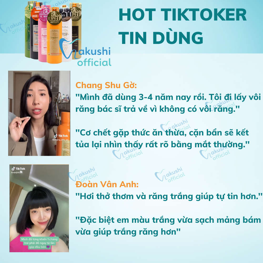 Nước súc miệng propolinse nội địa nhật bản trắng răng sạch mảng bám   600ml | Hakushi official