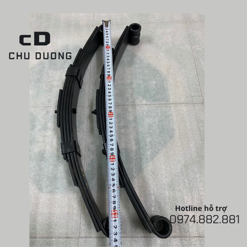 Đôi Nhíp 5 lá dài 54cm hàng tàu rộng 5cm dày 5mm chịu tải 500kg đến 600kg lắp ráp xe 3 bánh xe 4 bánh