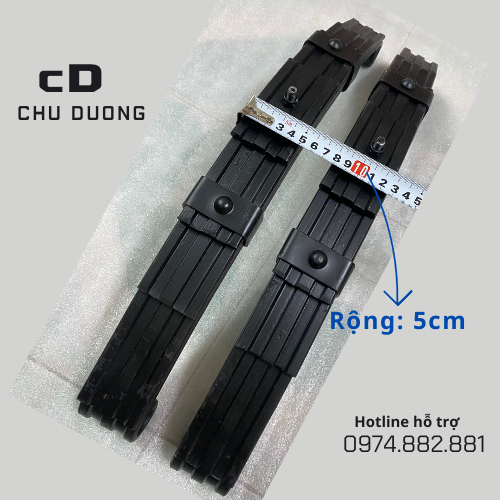 Đôi Nhíp 5 lá dài 54cm hàng tàu rộng 5cm dày 5mm chịu tải 500kg đến 600kg lắp ráp xe 3 bánh xe 4 bánh