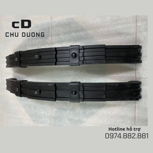Đôi Nhíp 5 lá dài 54cm hàng tàu rộng 5cm dày 5mm chịu tải 500kg đến 600kg lắp ráp xe 3 bánh xe 4 bánh