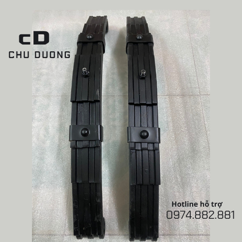Đôi Nhíp 5 lá dài 54cm hàng tàu rộng 5cm dày 5mm chịu tải 500kg đến 600kg lắp ráp xe 3 bánh xe 4 bánh