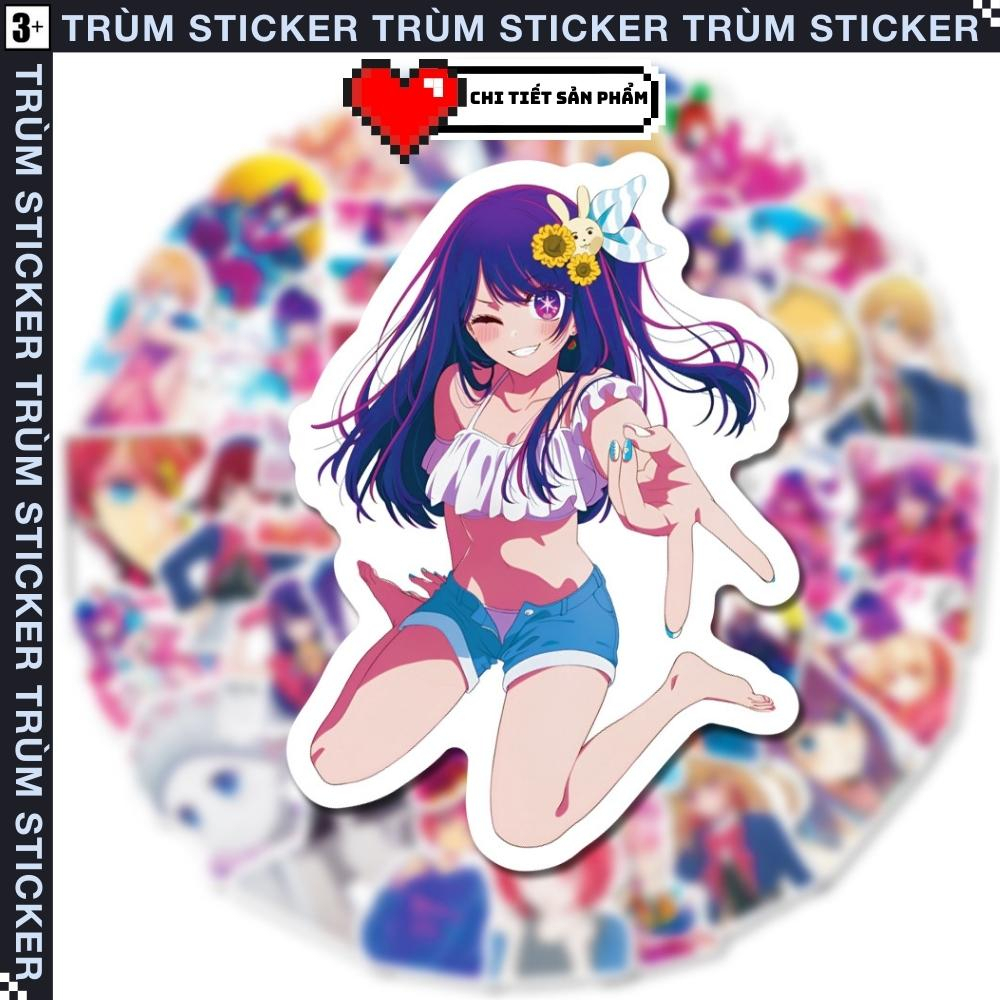 Set 50 Sticker, Hình Dán Oshi No Ko- anime,movie - Trang Trí, Decor Laptop, Cặp Sách - TRÙM STICKERS