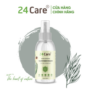 Xịt phòng tinh dầu 24Care bạch đàn chanh 100ml - khử mùi, thơm phòng