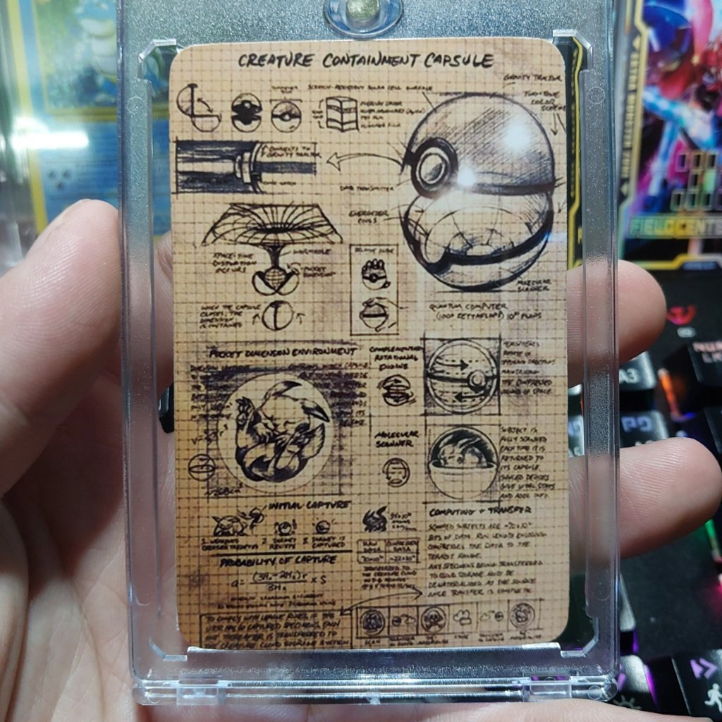 Thẻ Card Pokemon bản vẽ thiết kế quả bóng Pokemon 2098 1-2