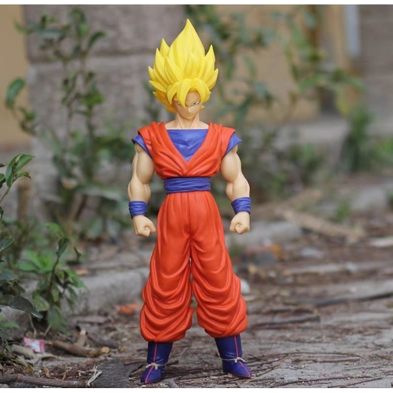Tô Tượng Songoku Size Lớn Kèm Sét Màu Và Bút, Tô Tượng Thạch Cao Songoku Chất Lượng Hoàn Thiện Đẹp 95%