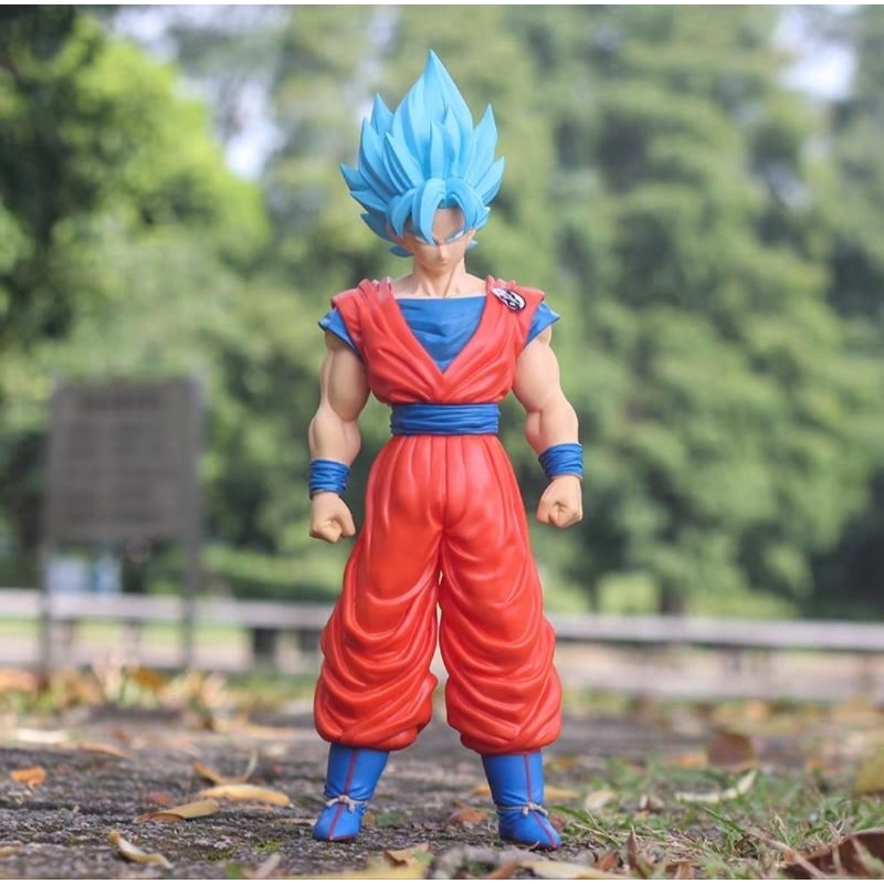 Tô Tượng Songoku Size Lớn Kèm Sét Màu Và Bút, Tô Tượng Thạch Cao Songoku Chất Lượng Hoàn Thiện Đẹp 95%