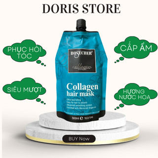 KEM Ủ TÓC HẤP TÓC COLLAGEN BOSECHER 500ML PHỤC HỒI TÁI SINH TÓC SIÊU MƯỢT HƯƠNG NƯỚC HOA HÀNG CHÍNH HÃNG