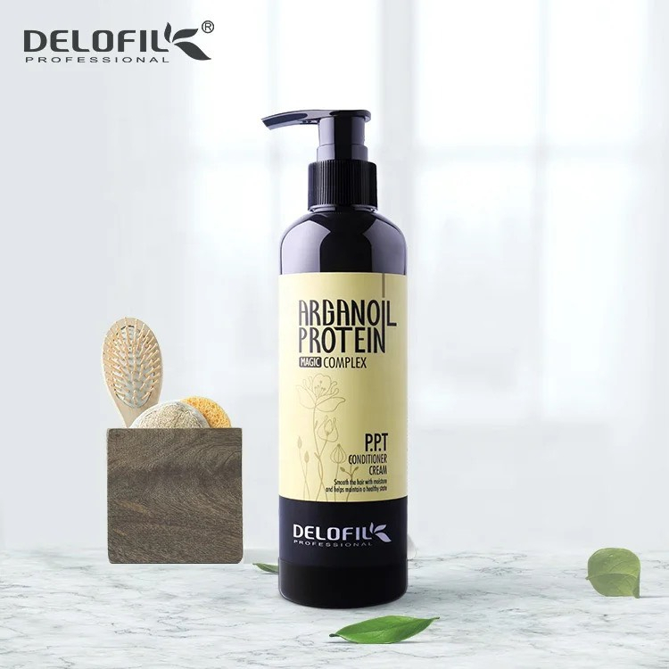 Kem xả khô dưỡng tóc bóng mượt Delofil Arganoil Protein 260ML