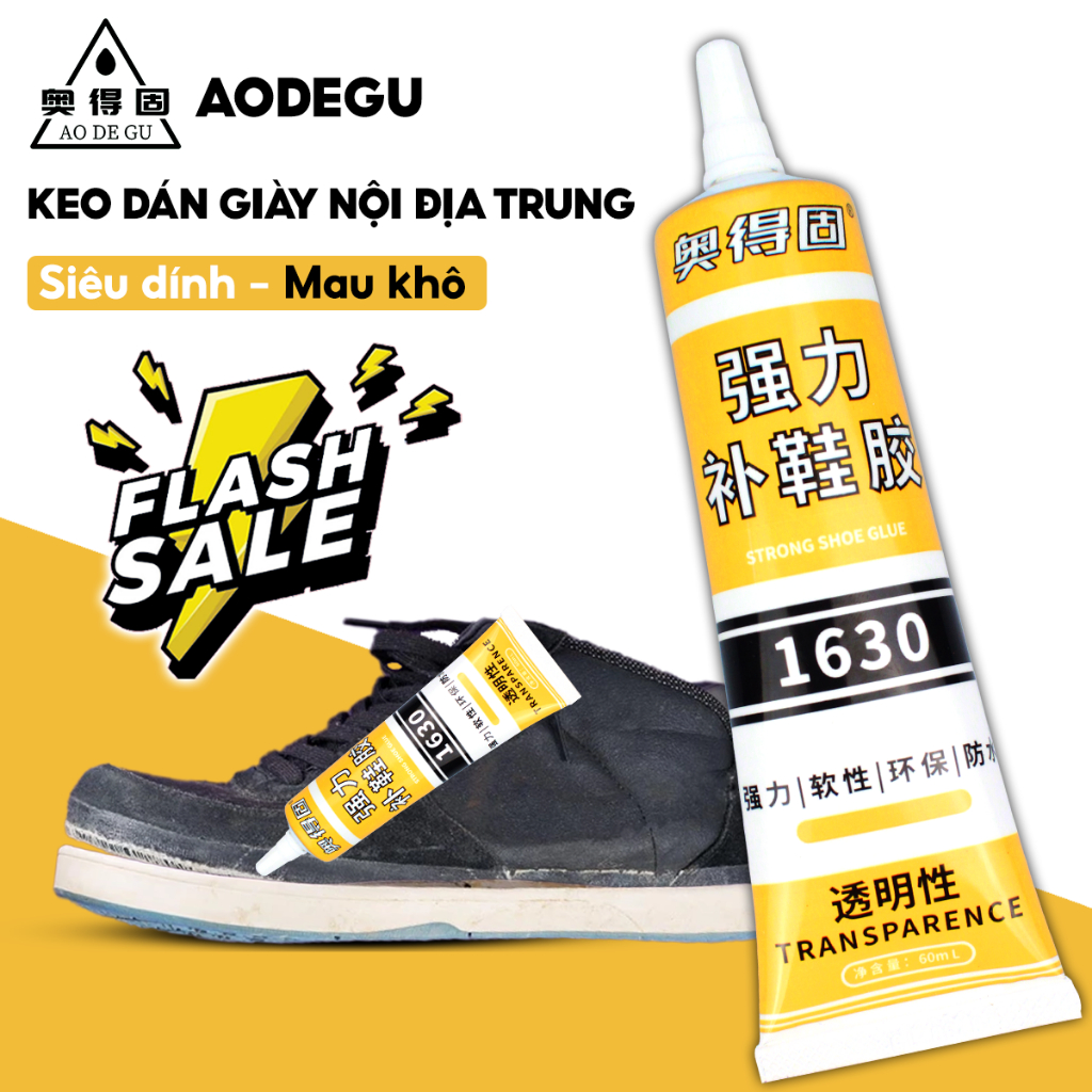 Keo Aodegu 1630 dán giày dép chuyên dụng siêu dính chắc, keo đa năng dán đế giầy, dày thể thao sneaker, túi xách, đồ da.