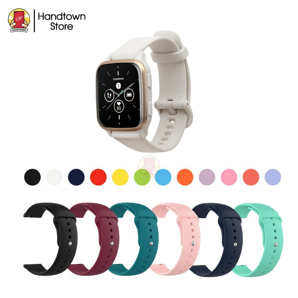Dây Đeo Silicon Thay Thế Đồng Hồ Thông Minh Garmin Venu SQ 2 SQ2 Music Silicone Dẻo Chốt Tháo Nhanh Handtown