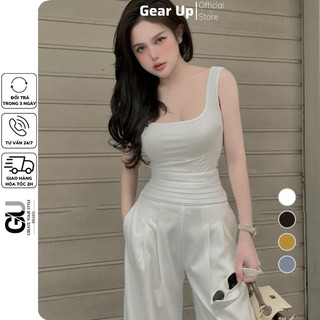 Áo ba lỗ nữ cổ vuông trơn, áo 3 lỗ ôm body chất cotton siêu đẹp