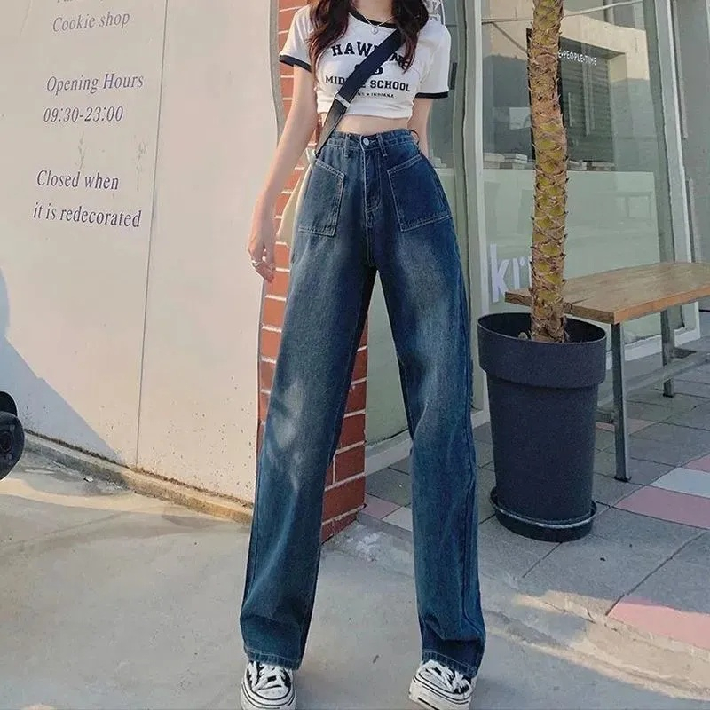 Quần Jean Ống Rộng Phối Túi Vuông 2 Bên Chất QC Siêu Dày JS03 | BigBuy360 - bigbuy360.vn