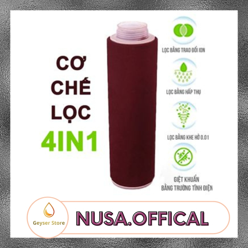 Bộ lõi lọc nước 123 máy Nano Lõi ARAGON , CARBON , CATION Nano Geyser - Hàng chính hãng