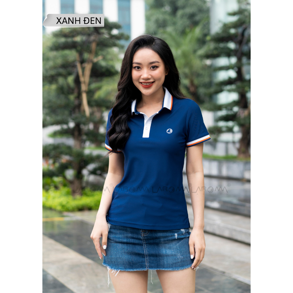 LAROMA Áo Polo nữ phối cổ | Vải Coolmax làm mát