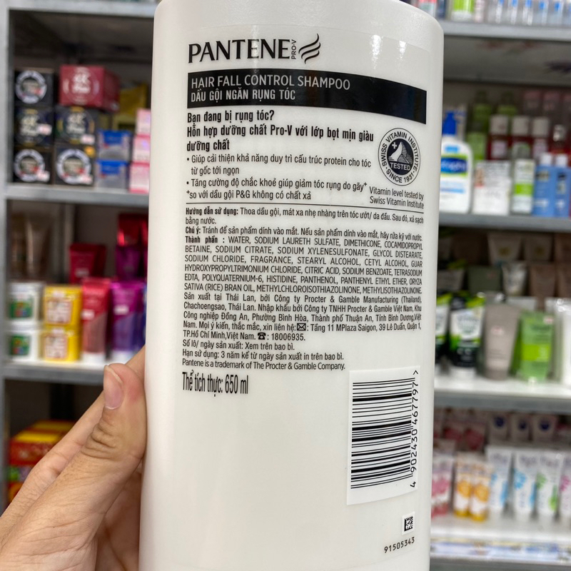 Dầu Gội Pantene Ngăn Rụng Tóc 650g