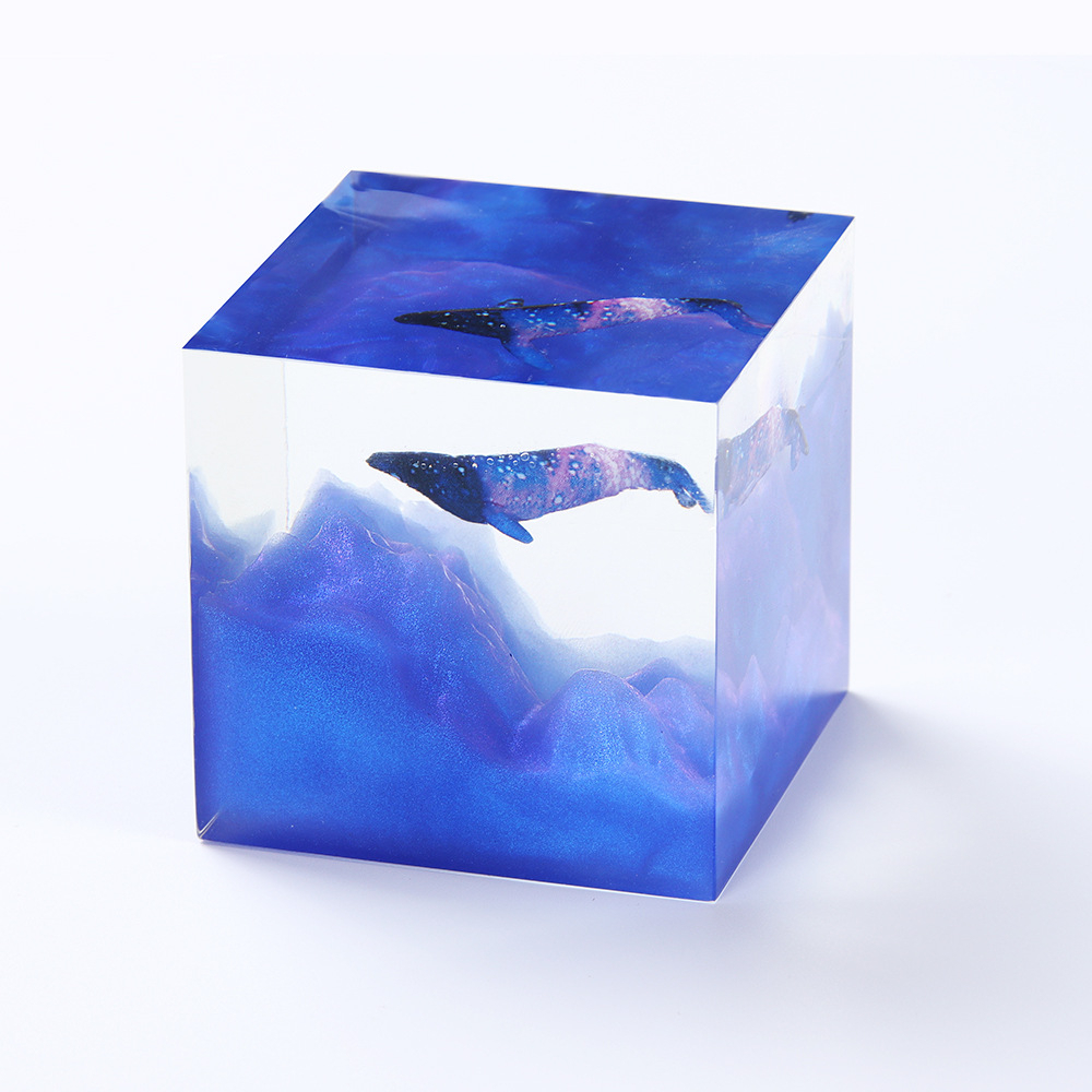 Mô hình cá voi 3D làm đèn,trang sức,trang trí tiểu cảnh resin diy