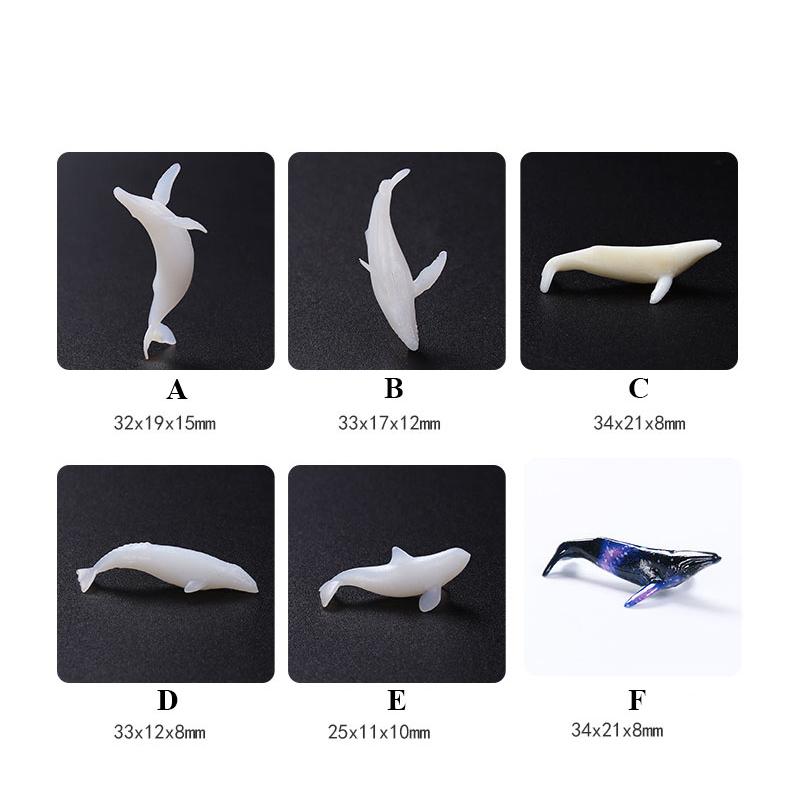 Mô hình cá voi 3D làm đèn,trang sức,trang trí tiểu cảnh resin diy