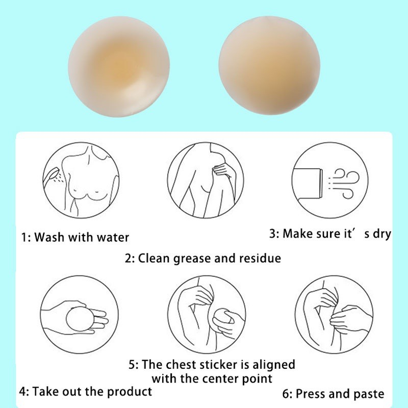 1 Đôi Miếng Dán Ngực Ultra Thin Silicone Cao Cấp Siêu Mềm Êm Sử Dụng Nhiều Lần ms 776