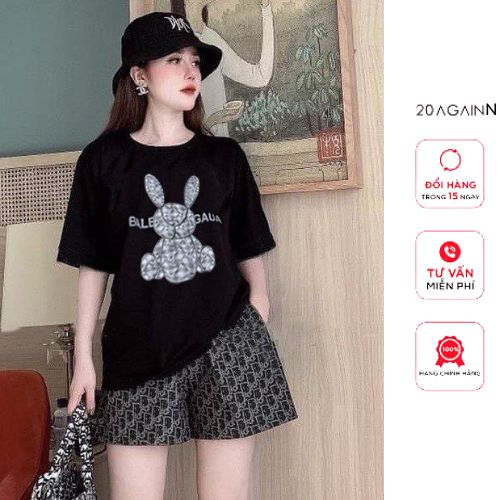 Set đồ nữ mùa hè in họa tiết thỏ dễ thương tôn dáng, bộ đồ nữ chất vải cotton cao cấp thoáng mát rất dễ mặc BTT03