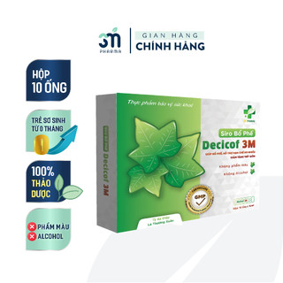 Siro ho Decicof 3M - Hỗ trợ giảm ho, tiêu đờm dùng cho trẻ nhỏ và người lớn - Hộp 10 ống x 10ml hoặc Lọ 100 ml