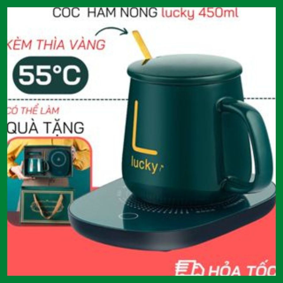 Cốc Hâm Nóng đồ uống kèm đế điện, Bộ ly sứ kèm đế điện hâm nóng trà, cafe, hâm sữa YEYE SHOP