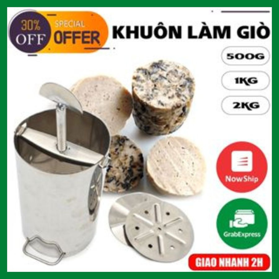 Khuôn làm giò chả nox 304 không gỉ sáng bóng loại 0.5kg - 1kg thương hiệu Vạn Lợi hàng Việt Nam chất lượng cao YEYE SHOP