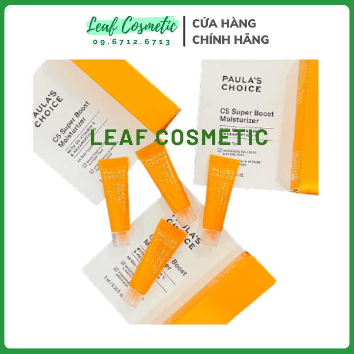 Kem Dưỡng Ẩm Chứa Vitamin C Paula's Choice C5 Super Boost Moisturizer 3ml