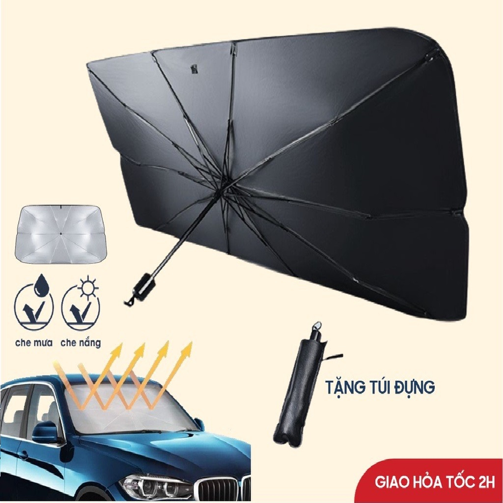 Ô Che Nắng Ô Tô Kính Lái Phủ Bạc Titan